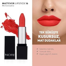 Pucutun Mattever Lipstick 16 Me Grenadine Yarı Mat Saten Bitişli Ruj, Nar Çiçeği