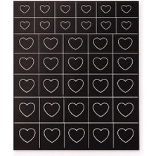 Born Pretty Airbrush Kalp Şablon Sticker – Çoklu Boyut Kalp Desen