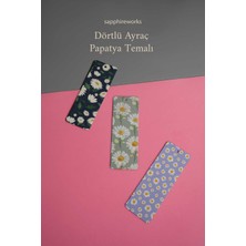 Sapphire Onlinestore Pvc Kaplamalı Kitap Ayracı 4lü Set Yırtılmaz, Yıpranmaz Şık Hediye