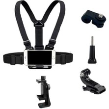 Pucutun 5 Parça Göğüs Bandı Aksiyon Kamera ve Telefon Tutucu – 360° Döner, Ayarlanabilir Harness, Spor ve Kayıt Için Chest Mount Holder | ZR1130