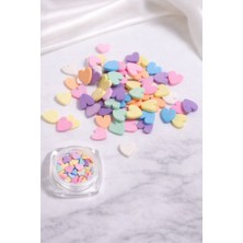 Born Pretty Kawaii Pastel Kalp Nail Charm 3D Tırnak Süsü Karışık Renk No:02