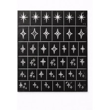 Born Pretty Airbrush Yıldız Desen Nail Art Şablonu – Star Sparkle Serisi