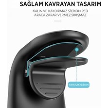 Pucutun Havalandırma Izgarası Için Manyetik Mıknatıslı Telefon Tutucu + 2 Adet Manyetik Plaka