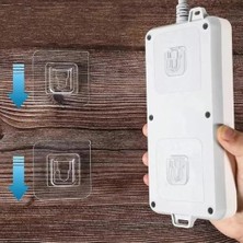 Pucutun Duvar Mobilya Askı Çift Taraflı Yapışkanlı Geçmeli Klips Şeffaf Duvar Kancası, Iz Bırakmayan Sabitleme Askısı, Ev ve Ofis Organizer 5 Çift