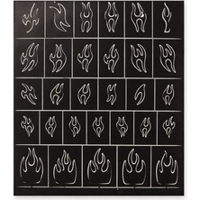 Born Pretty Airbrush Alev Desen Nail Art Şablonu – Flame Effect Serisi