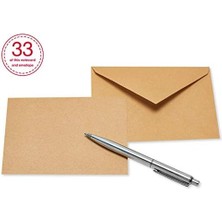 Pucutun Greetings Zarflı Boş Kartlar, Kalp Mektup Kağıdı, 200 Adet