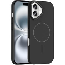 Pucutun 16 Plus ile Uyumlu Kılıf Siyah Yuby Kablosuz Şarj Özellikli Sert Kapak (16 Plus ile Uyumlu, Siyah)