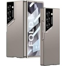 Pucutun Galaxy Z Fold 6 Kılıf Ultra Ince Kamera Korumalı Sert Rubber 3. Seri Procase Kapak-Titanyum-Gri
