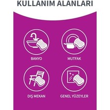 Pucutun Klasik Yeşil Sünger Oluklu 4'lü + 2’li Ovma Teli