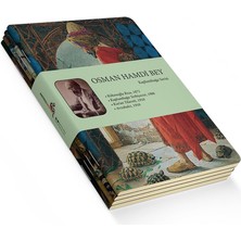 Pucutun Kaplumbağa Serisi - A5, Hamdi Bey 4'lü Defter Seti Iıı, Çizgisiz, Toplam 256 Sayfa, Her Biri 64 Sayfa, Tel Dikiş, Esnek Kapak, Oval Kenar, Tuval Doku, 60 Gram, Sarı Krem Renk