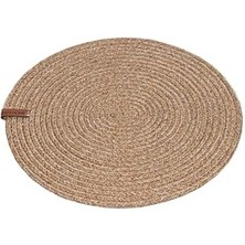 Pucutun Cesta Amerikan Servis El Yapımı Pamuklu Natural Jüt Örme Düz Supla 37X37CM 9028 37 x 37 Natural