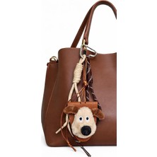 Oria Peluş Köpek Figürlü Çanta Charmı & Anahtarlık