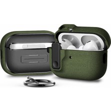 Pucutun Pro 2 ile Uyumlu Fabric Serisi Özel Kilitli Tasarım ve Kumaş Yüzeyli Kılıf Darbelere Karşı Koruyucu Kapak (Yeşil-Siyah, Pro 2)