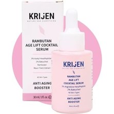 Pucutun Krijen Rambutan Age Lift Cocktail Serum | Acetyl Hexapeptide-8%3 + Bakuchiol%2 + Maun Ağacı Ekstraktı