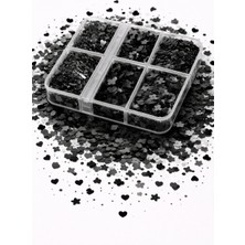 Born Pretty Midnight Black Clover Nail Glitter Box