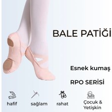 Premium Super Stretch Bale Patiği – Pembe Somon Profesyonel Çift Taban Bale Ayakkabısı, Esnek Kumaş
