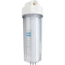 Pucutun Sediment Filtre Housing Seti | 10” Şeffaf Kap + 5 Mikron Pp Filtre + Anahtar + Pirinç Bağlantı + Teflon Bant| Şebeke Suyu Ön Filtreleme (1)