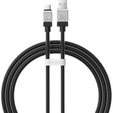 Pucutun Coolplay Serisi Hızlı Şarj Kablosu USB To Type-C 100W, 1m, Siyah