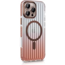 Pucutun 15 Pro Max Için Serisi Magsafe ile Uyumlu Arkası Yarı Saydam Parmak Izi Tutmayan ve Çizilmeyen Polikarbonat Kenarları Yumuşak Silikon Kılıf (Desert Titanium, 15 Pro Max)