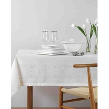 Çapa Home Leke Tutmaz & Su Geçirmez Jumbo Jakarlı Dertsiz Masa Örtüsü 160X220 cm