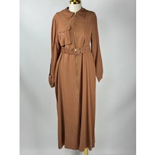 Nuss Kiremit Renk Elbise