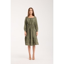 Modazeyosh Kadın Lastik Detay Elbise