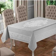 Çapa Home Leke Tutmaz & Su Geçirmez Jumbo Jakarlı Dertsiz Masa Örtüsü 160X220 cm