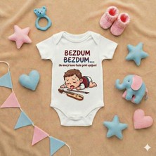 Novera Baby Organik %100 Pamuklu Bebek Zıbın Komik Yazılı Unisex Bebek Body