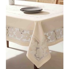 Çapa Home Leke Tutmaz & Su Geçirmez Jumbo Jakarlı Dertsiz Masa Örtüsü 160X220 cm