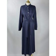 Nuss Lacivert Renk Elbise