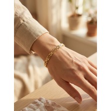 Zarene Silver Xuping Meander Desen Bileklik 14K Gold