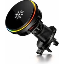 EHZ Teknoloji 15W Manyetik Araç Içi Soğutmalı Rgb Kablosuz Şarj