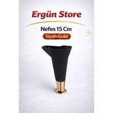Ergün Store Nefes 15 cm Siyah-Beyaz Mobilya Ayağı Kanepe Koltuk Ayağı Sert Plastik (4 Adet)
