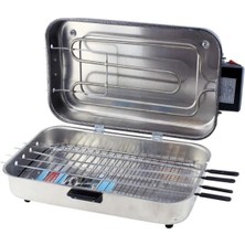 abnturk Ultra Lüks Standart Boy Boru Rezistanslı Elektrikli Izgara Barbekü Mangal Piknik Aletleri