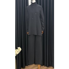 Nuss Siyah Renk Pantolonlu Triko Takım