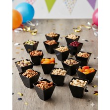 Dodomar 240 ml Kare Siyah Mika Sunum Kasesi 24'lü - Parti ve Organizasyon Sunum Kasesi