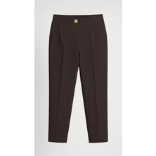 Sentez Kahve Renk Milano Boru Paça Pantolon
