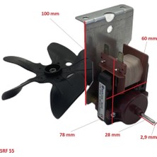 Süppürge Regal Ile Uyumlu Nofrost Buzdolabı Dış Fan Motoru Pervaneli Srf 55