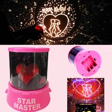 OEM Ulbay Gece Lambası Star Lover Romantik Kalp Projeksiyonlu
