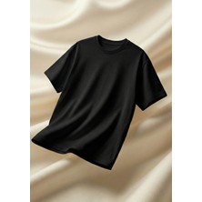 Gambocci Erkek Oversize Pamuklu Premium Bisiklet Yaka Düz Basic T-Shirt