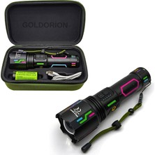 Goldorion Gold Orion ORG-650 Çok Fonksyonlu El Feneri Şarjlı 200W 6000 Lümen