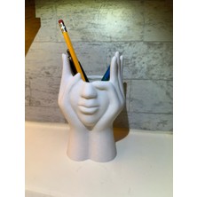 MakinoLab Yüz Sülieti Şeklinde Kalemlik (3d)