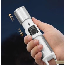 Kamp & Çok Amaçlı El Feneri Şarjlı -Zoom- 6 Fonksiyon Işık Doğal & Renkli-Mandallı Şarj