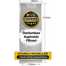 Hgnm E-Trading 00660222 Davlumbaz Yağ Filtresi 515x186 mm (51,5 x 18,6 cm) – Metal Aspiratör Filtre Teli
