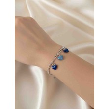 LuArte Kalp Detaylı Charm Bileklik - Minimalist Sevgi Temalı Takı