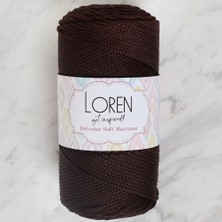 Mcg Loren Polyester Soft Macrame Koyu Kahverengi El Örgü Ipi - LM034 - 34440