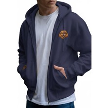 Muhtar Store Erkek Toy Poodle Baskılı Oversize Fermuarlı Hoodie