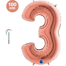 Dodomar 3 Rakam Folyo Balon Rosegold 40INC 100CM