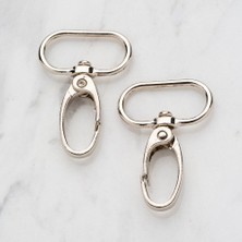 Twin Store 3 cm 2 Li Gümüş Rengi Makrome Anahtarlık