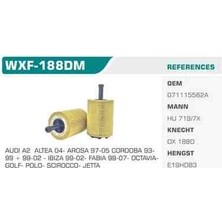 Winkel  Yağ Filtresi 04E115561D WX-188DM Vw Audi Seat Skoda 1.0-1.2-1.4 Tsı Uyumlu
